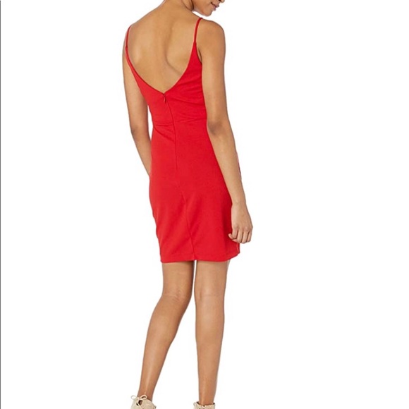 Red Jump short v-neck dress - Picture 2 of 4